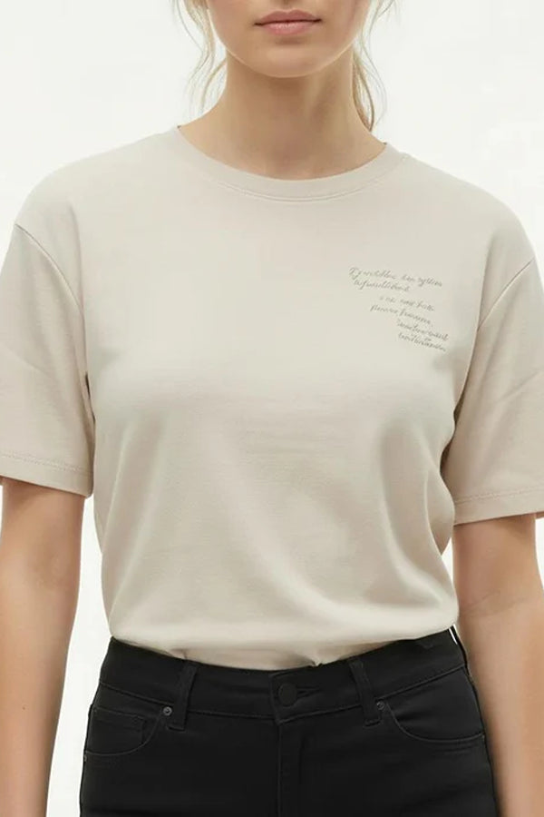 Women Pristine Typography Printed T-shirt