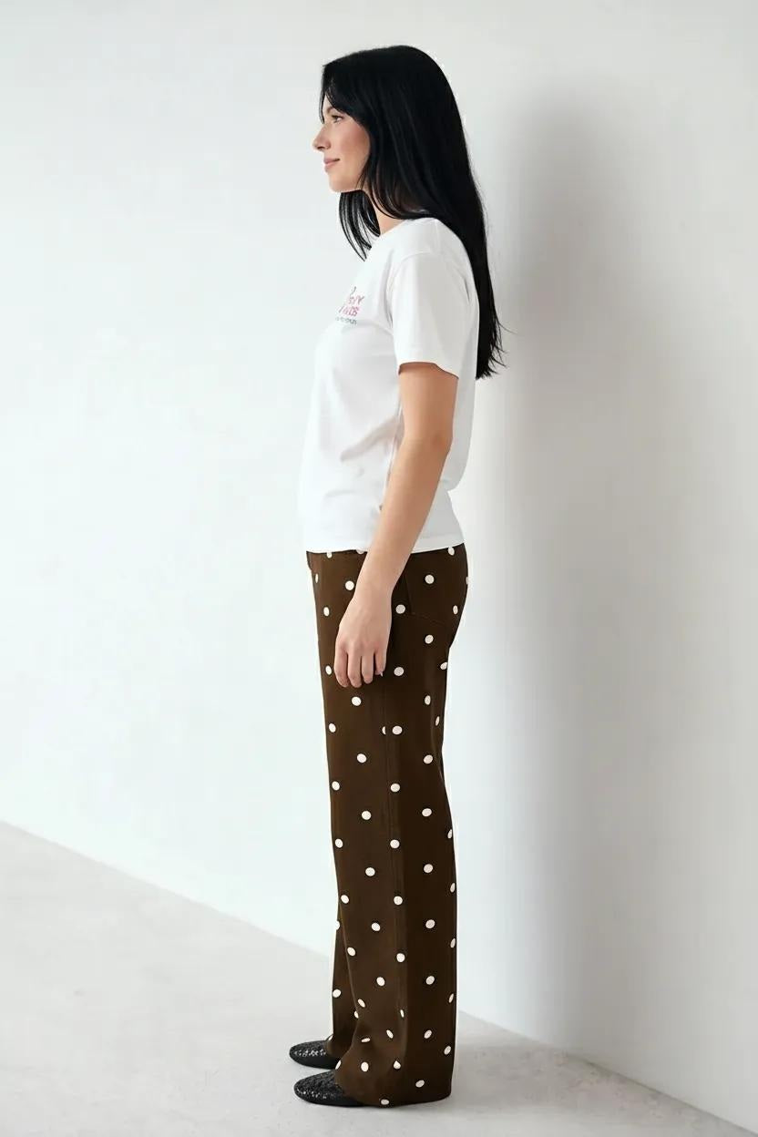 Women Off White Printed Round Neck T-Shirt
