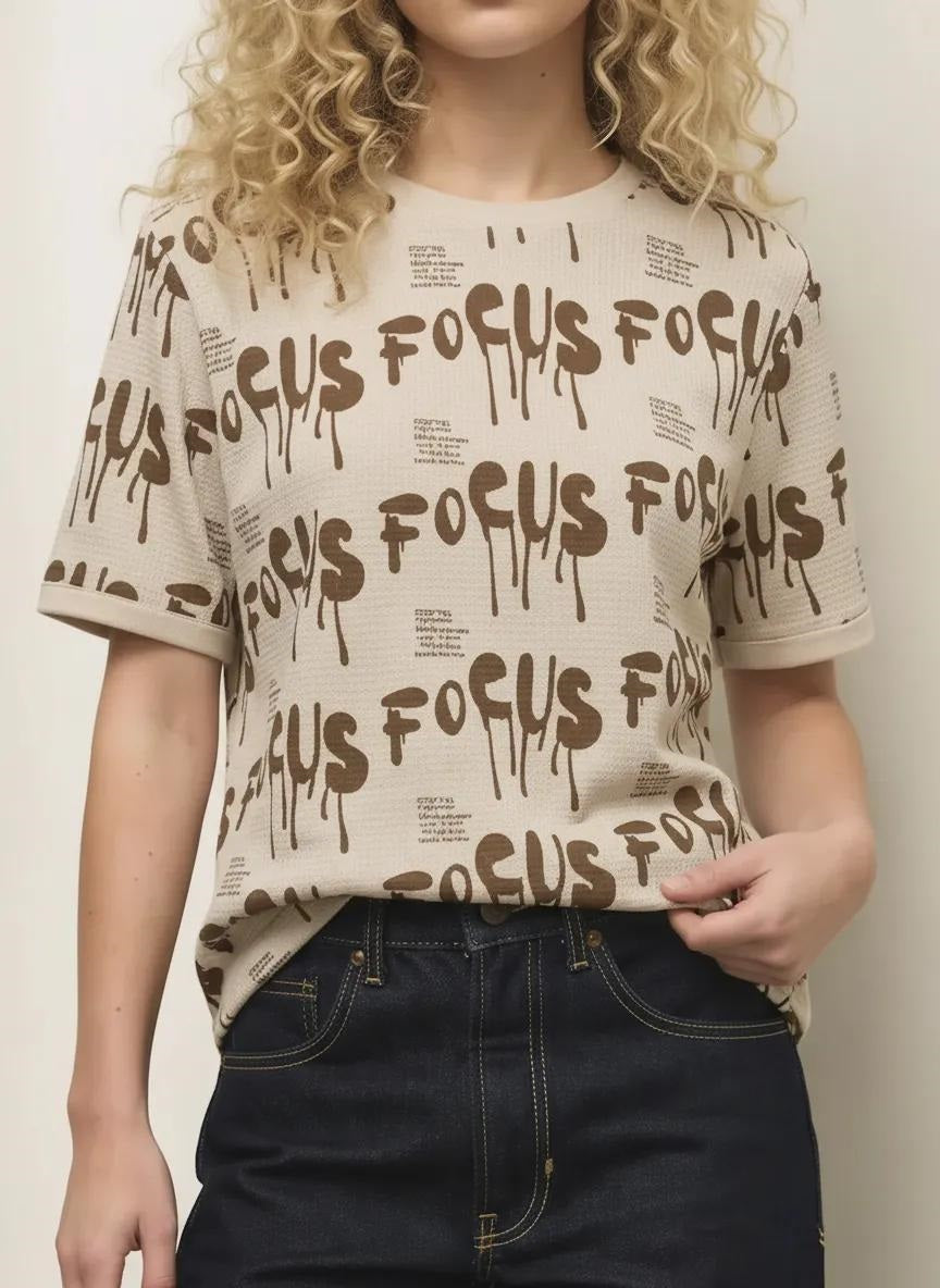 Women Typography Printed T-shirt