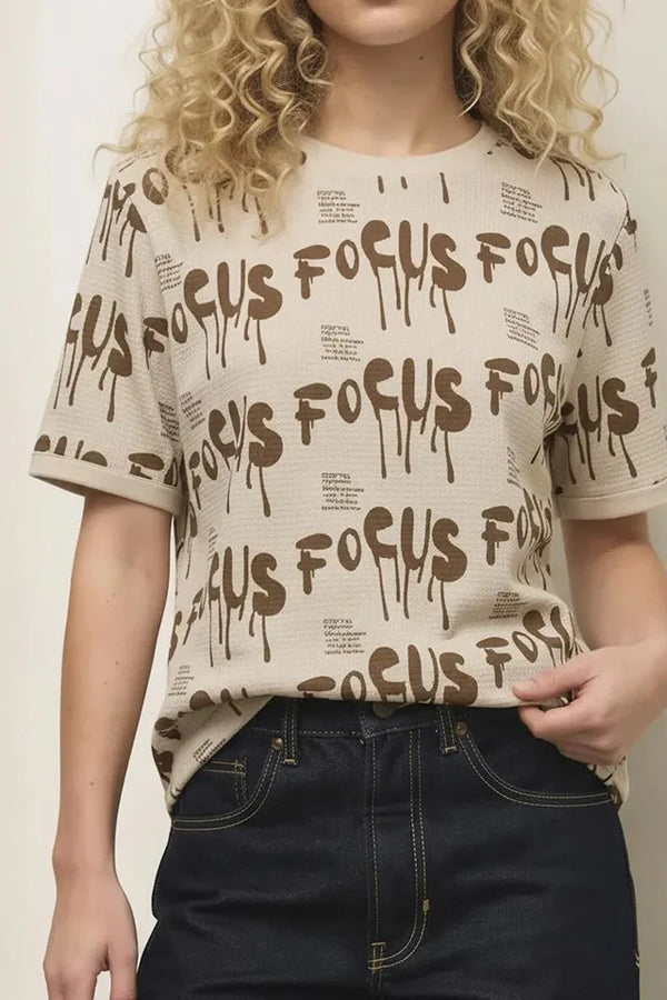 Women Birch Typography Printed T-shirt
