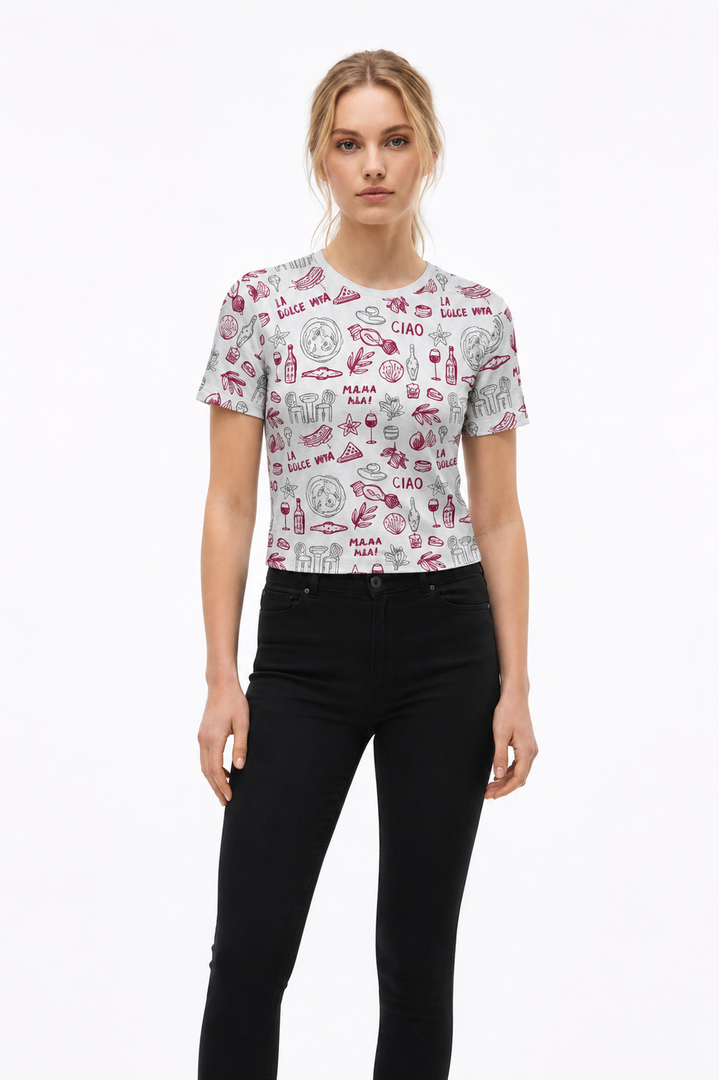 Graphic Printed Short Sleeves Cotton T-shirt