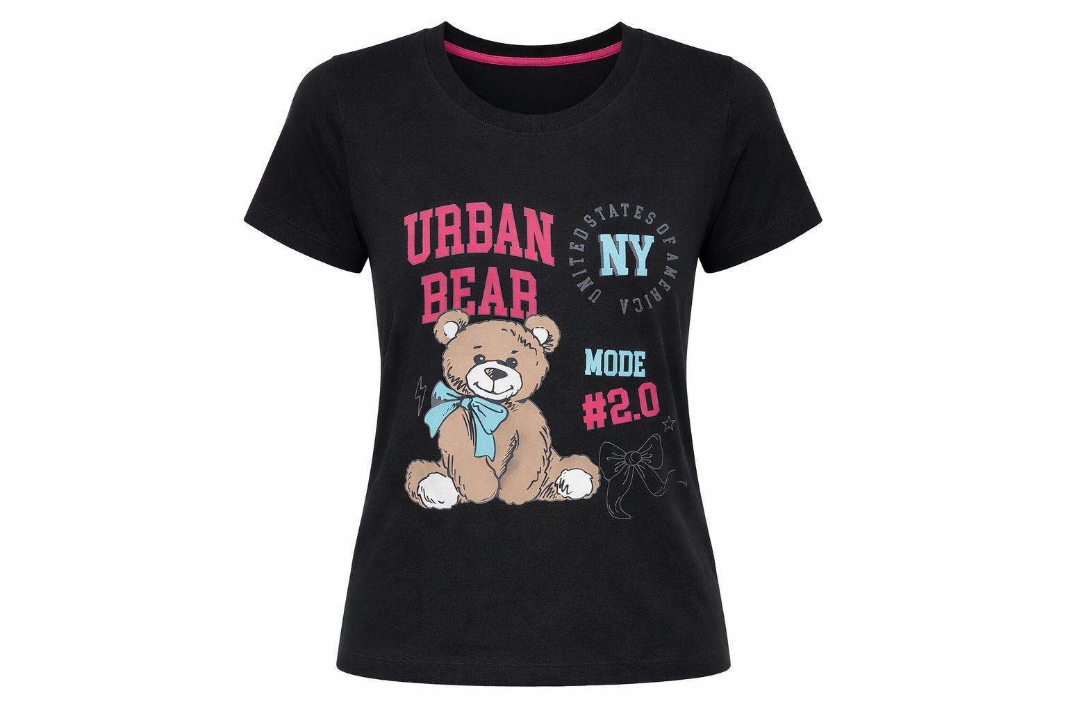 METTLE Women Black Printed T-shirt