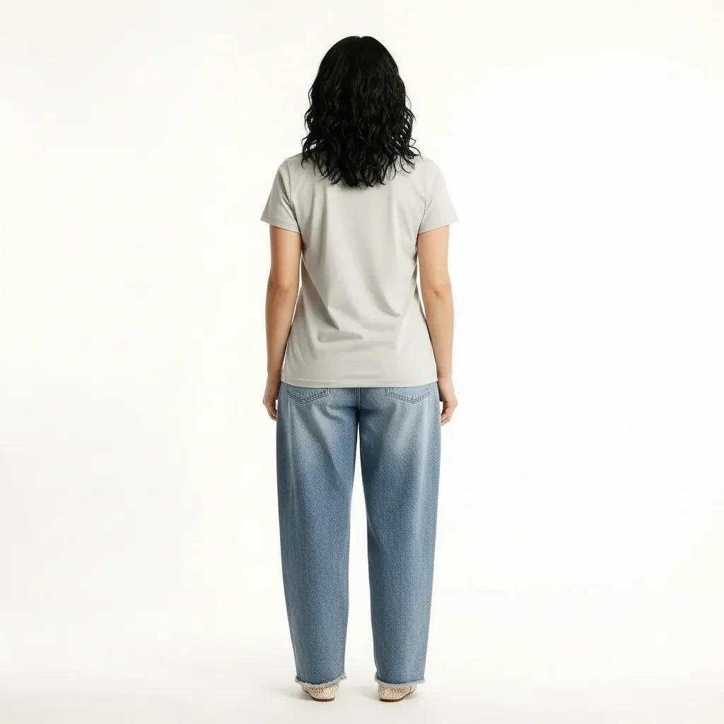 METTLE Women Gray Printed T-shirt