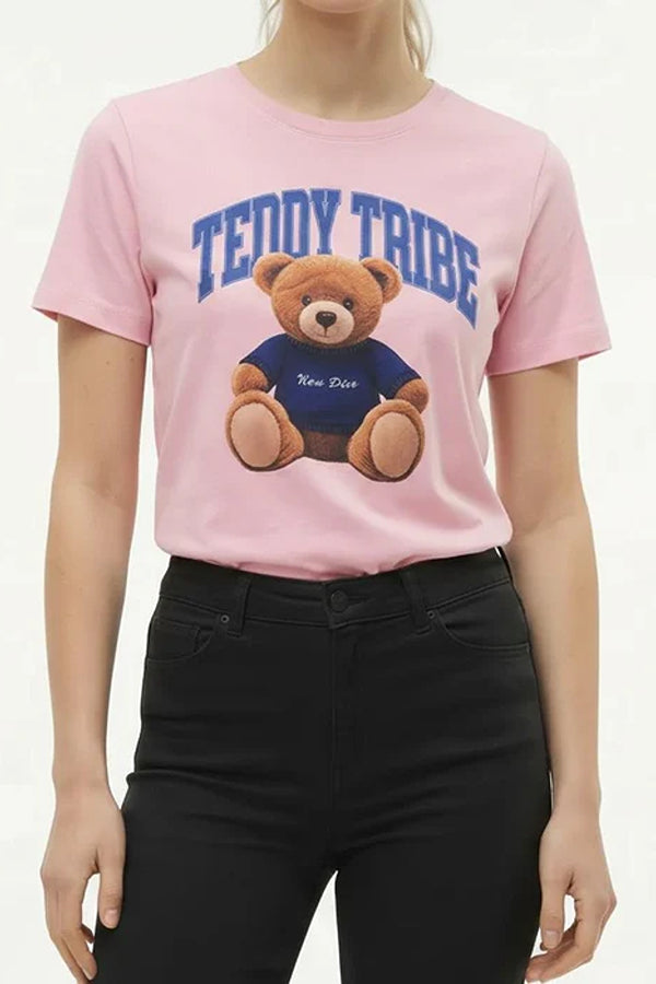Women Barely Pink Printed T-shirt
