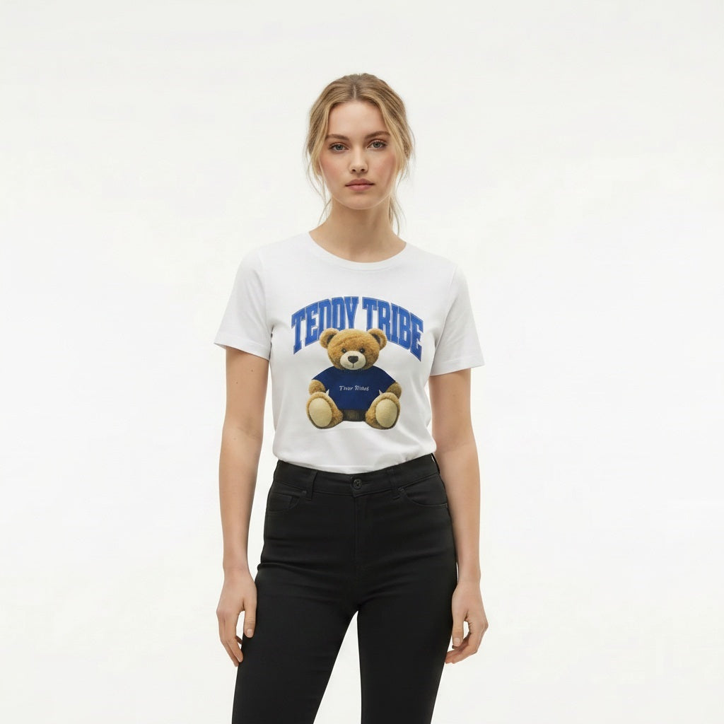 Women Off White Printed T-shirt