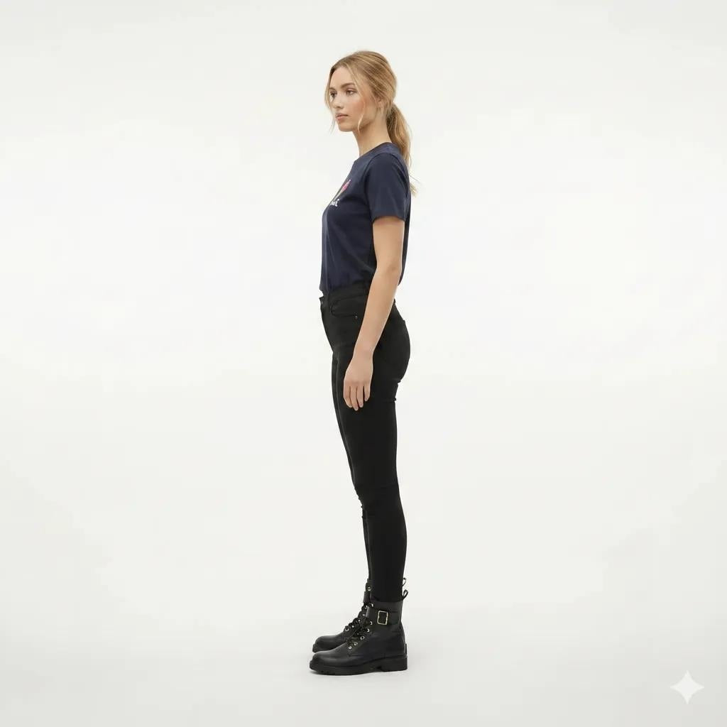 Women Light Navy Printed T-shirt