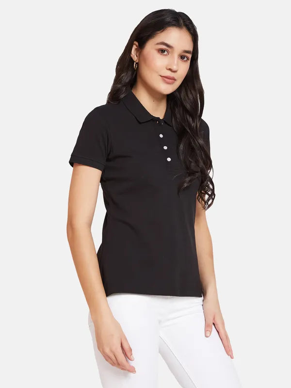 Mettle Polo Collar Short Sleeves Cotton T-Shirt