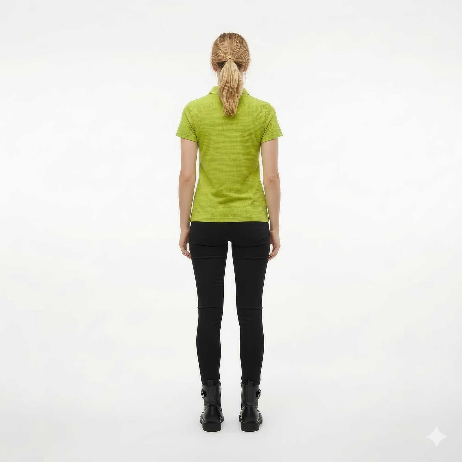 Women Paradise Solid Polo Neck T-Shirt