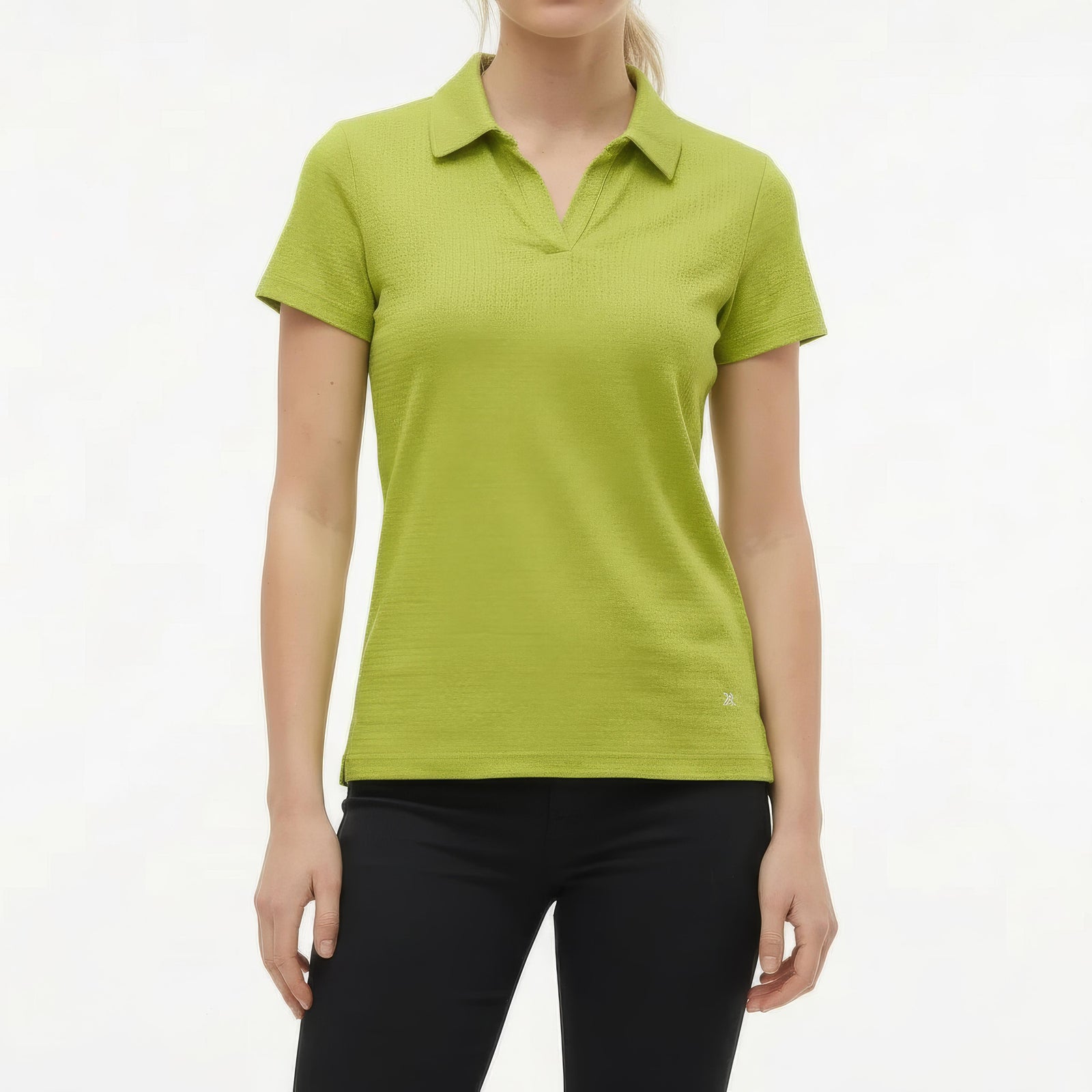 Women Paradise Solid Polo Neck T-Shirt