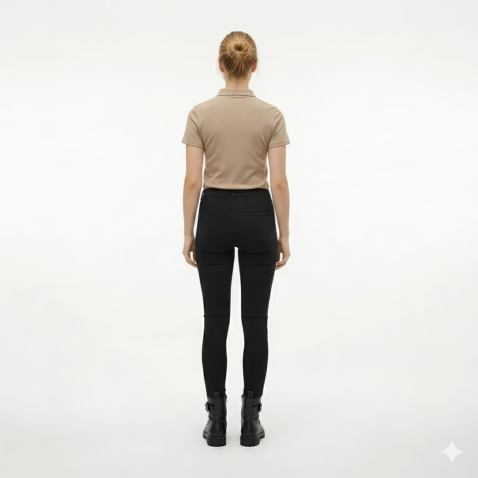 Women Safari Solid Polo Neck T-Shirt