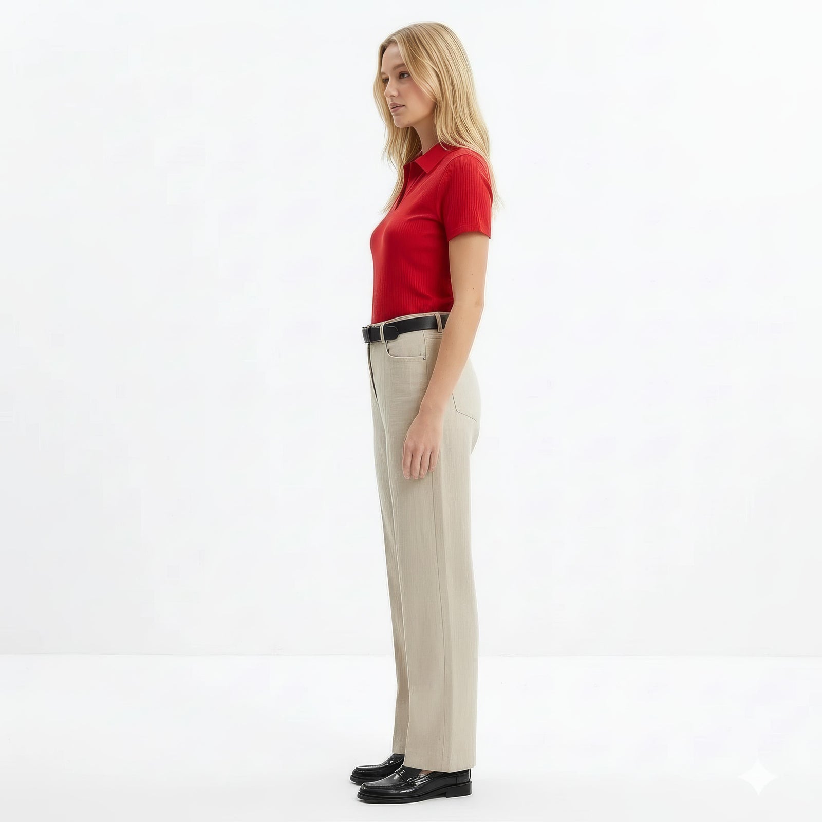 Women Salsa Solid Polo Neck T-Shirt