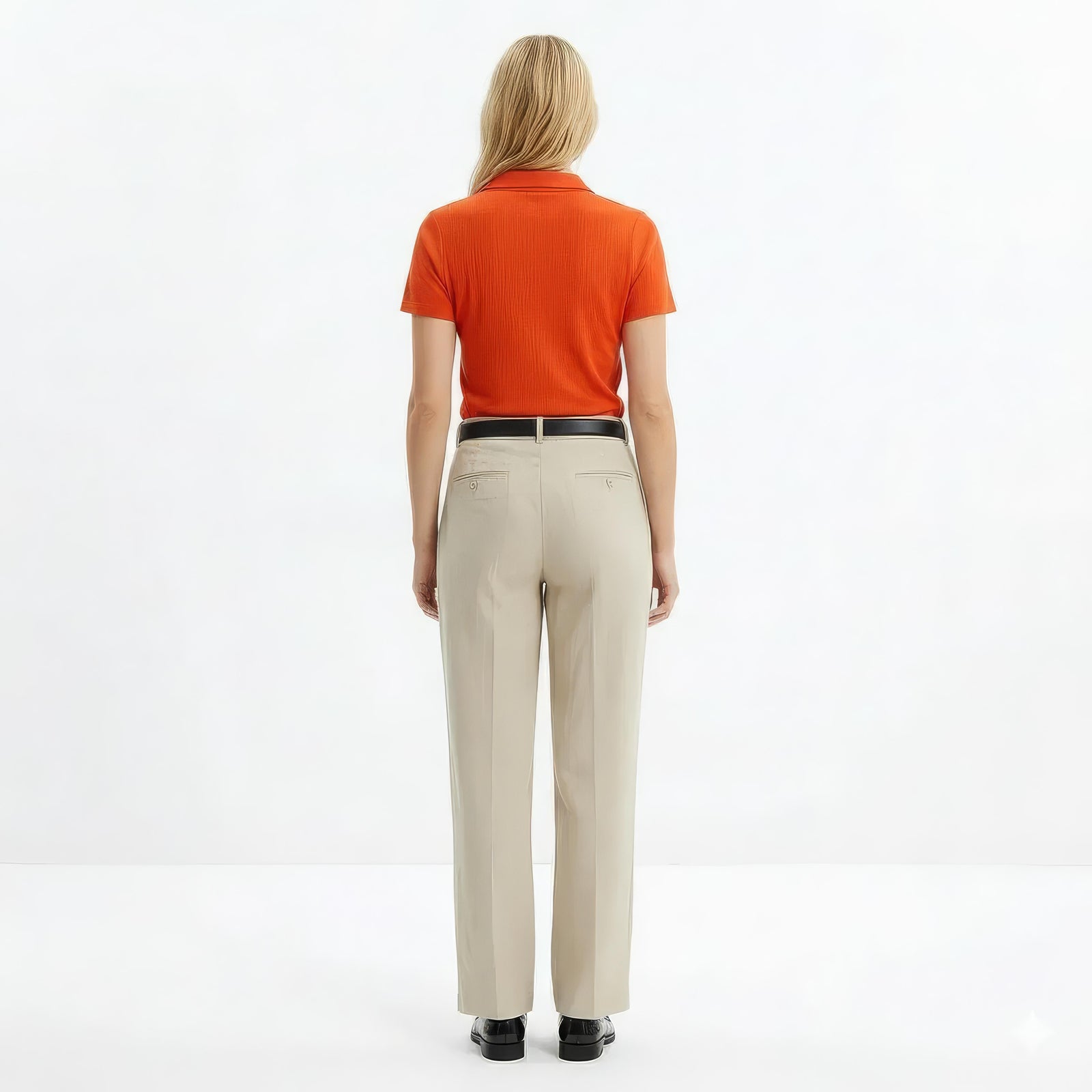 Women Sunset Solid Polo Neck T-Shirt
