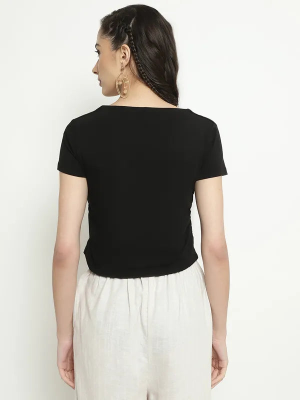 Mettle Square Neck Cotton Regular Crop Top