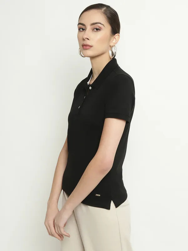 Mettle Polo Collar Cotton T-Shirt