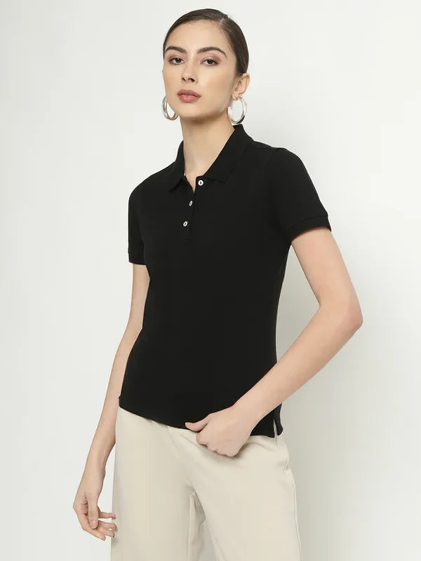 Mettle Polo Collar Cotton T-Shirt