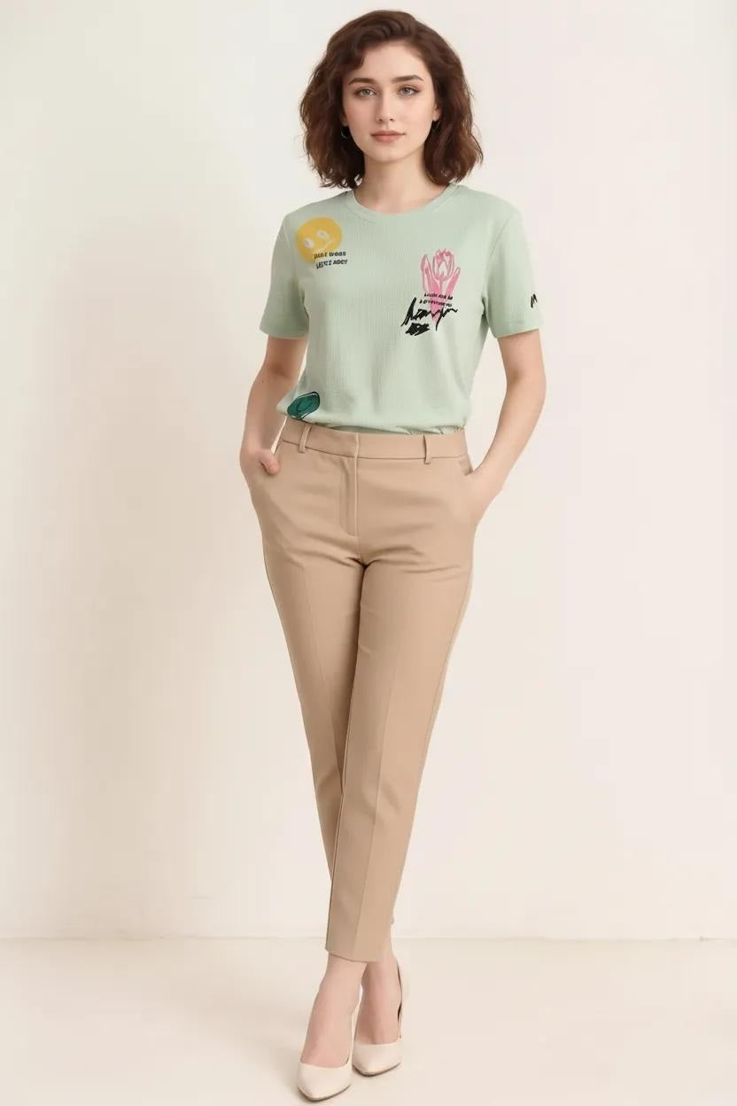 Women Mist Printed T-shirt