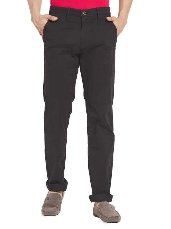 Octave Men Black Chinos Cotton Trousers