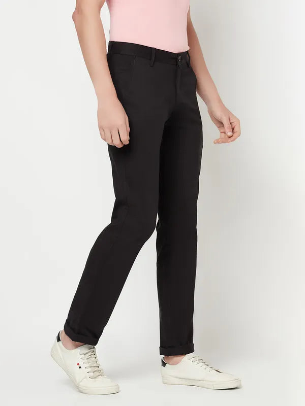 Octave Men Black Trousers