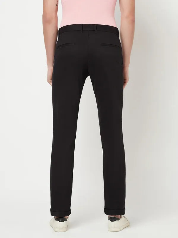 Octave Men Black Trousers