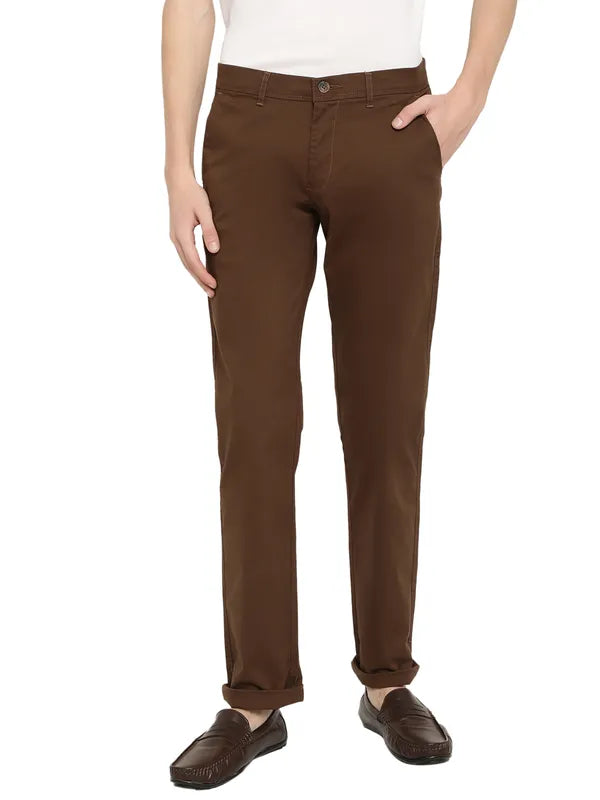 Octave Men Cotton Mid-Rise Trousers