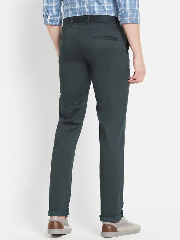 Men Olive Green Chinos Trouser