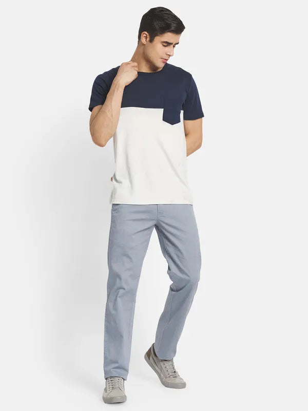 Men Blue Casual Trouser