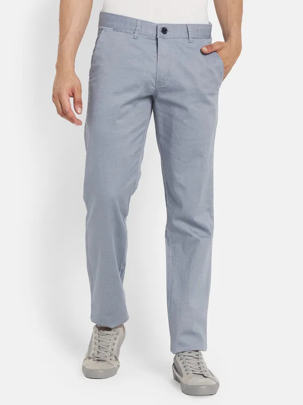 Men Blue Casual Trouser