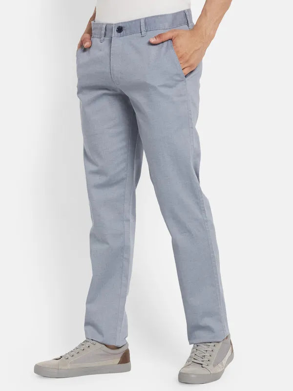 Men Blue Casual Trouser