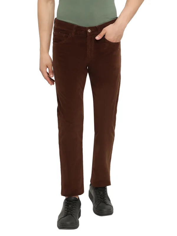 Octave Men Brown Chinos Trousers