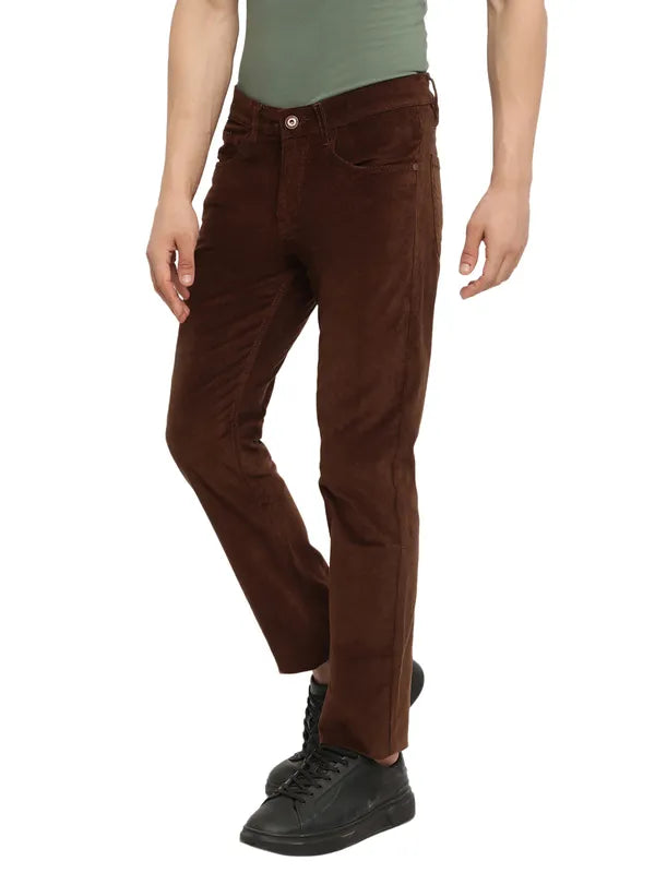 Octave Men Brown Chinos Trousers