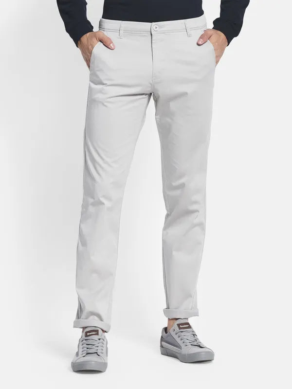 Men Grey Regular Trousers