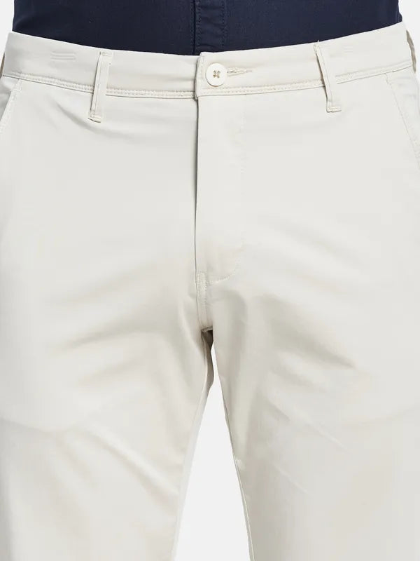 Men Off White Chinos Trousers