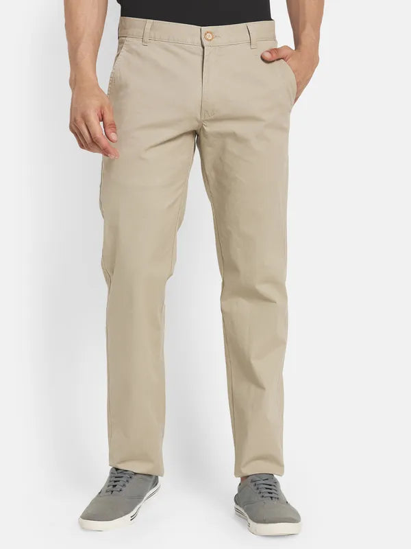 Men Beige Chinos Trouser