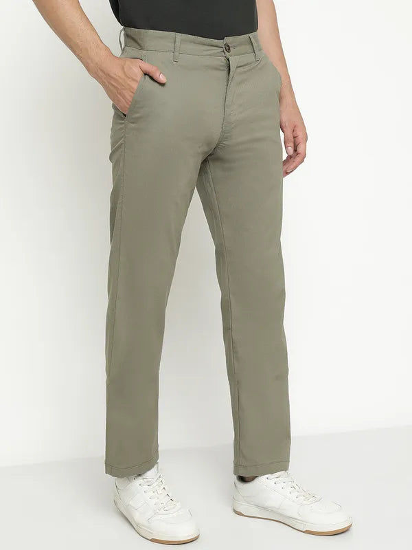 Octave Men Mid-Rise Cotton Regular Trousers