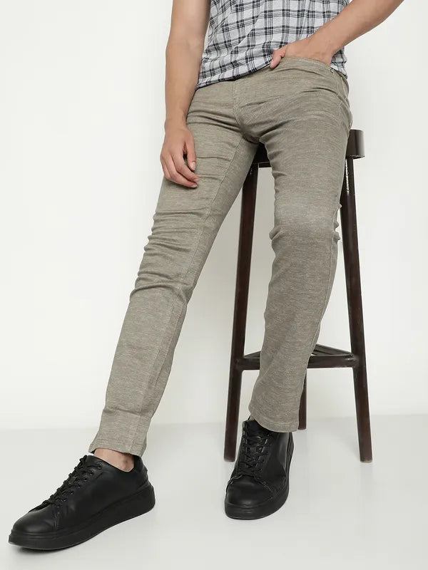 Octave Men Mid-Rise Cotton Regular Trousers