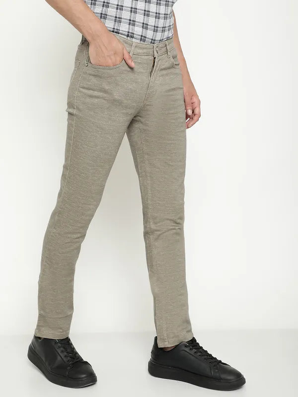 Octave Men Mid-Rise Cotton Regular Trousers