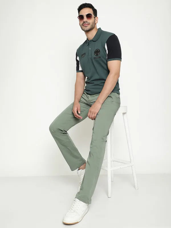 Octave Men Mid-Rise Cotton Regular Trousers