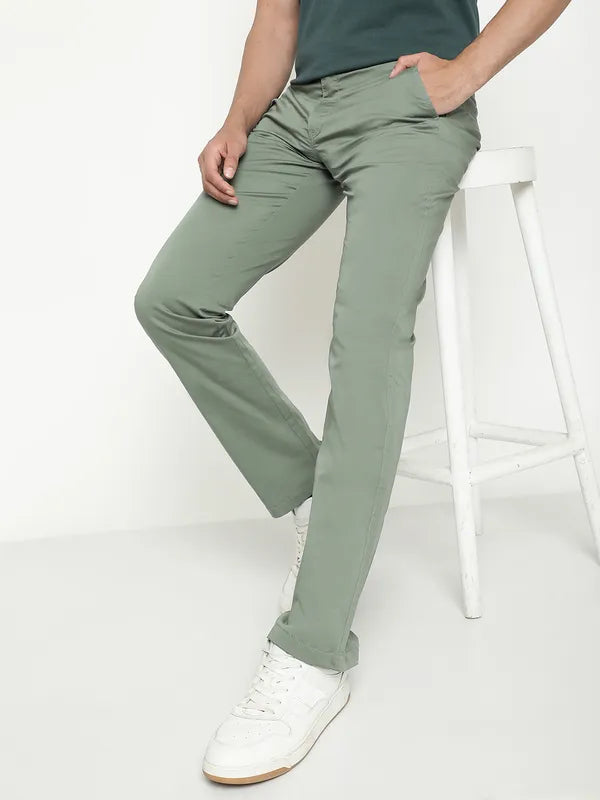 Octave Men Mid-Rise Cotton Regular Trousers