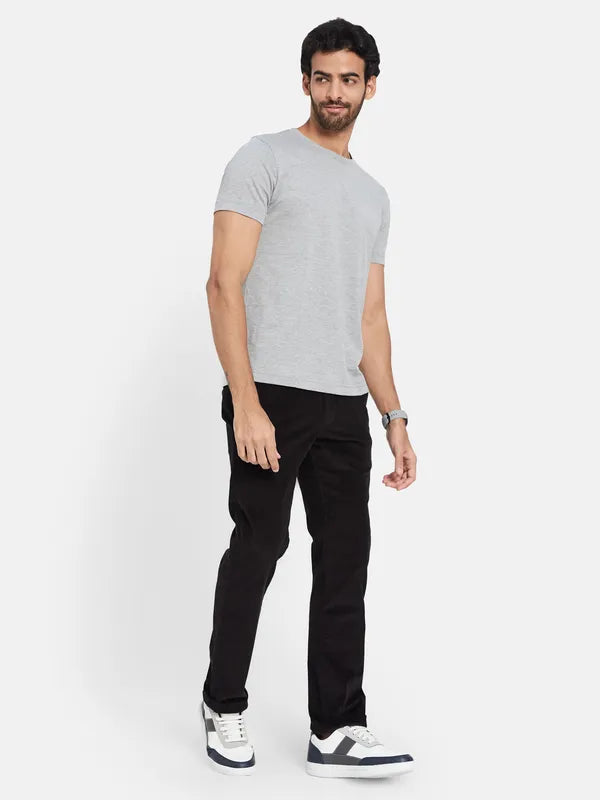 Octave Men Mid Rise Cotton Regular Trousers