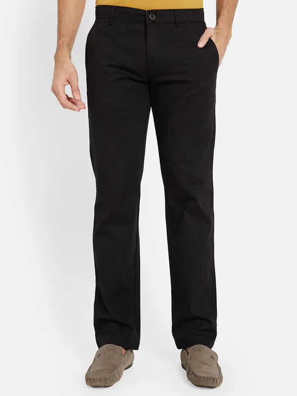 Octave Men Black Chinos Trousers