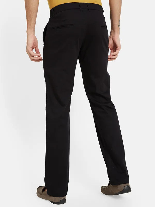 Octave Men Black Chinos Trousers