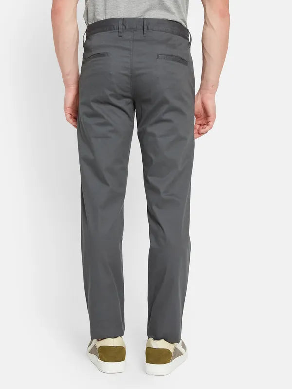 Octave Men Mid Rise Cotton Trousers