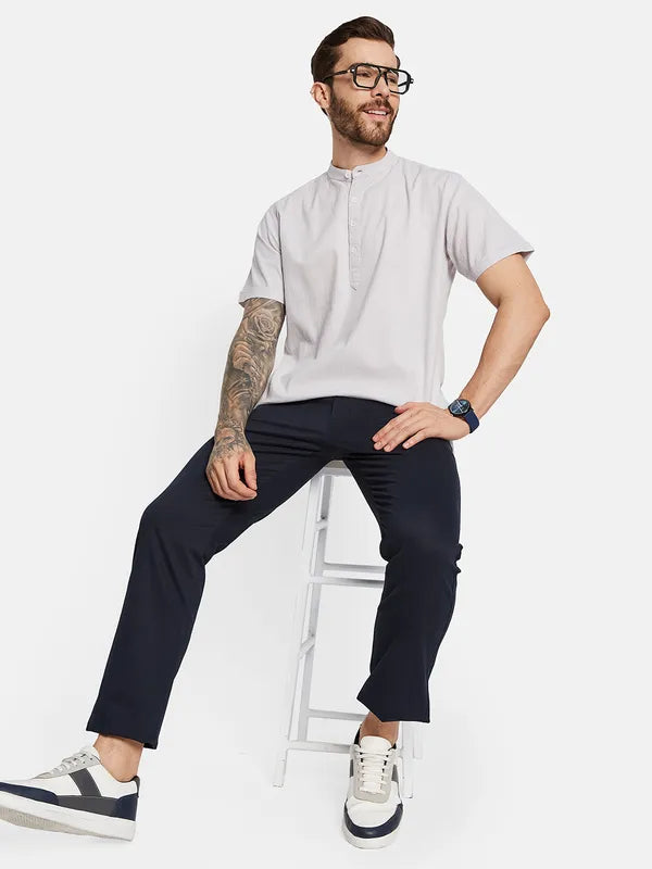 Octave Men Mid-Rise Regular Fit Trousers