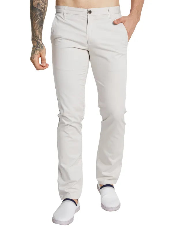 Octave Men Solid Mid-Rise Regular Fit Regular Trousers