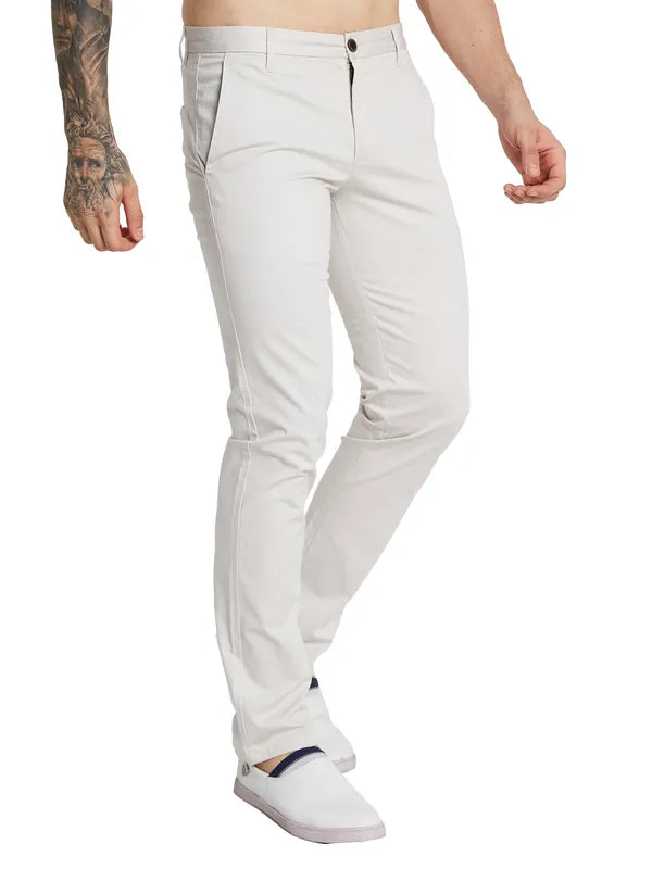 Octave Men Solid Mid-Rise Regular Fit Regular Trousers