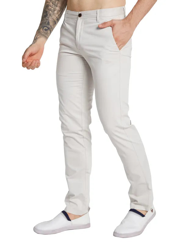 Octave Men Solid Mid-Rise Regular Fit Regular Trousers