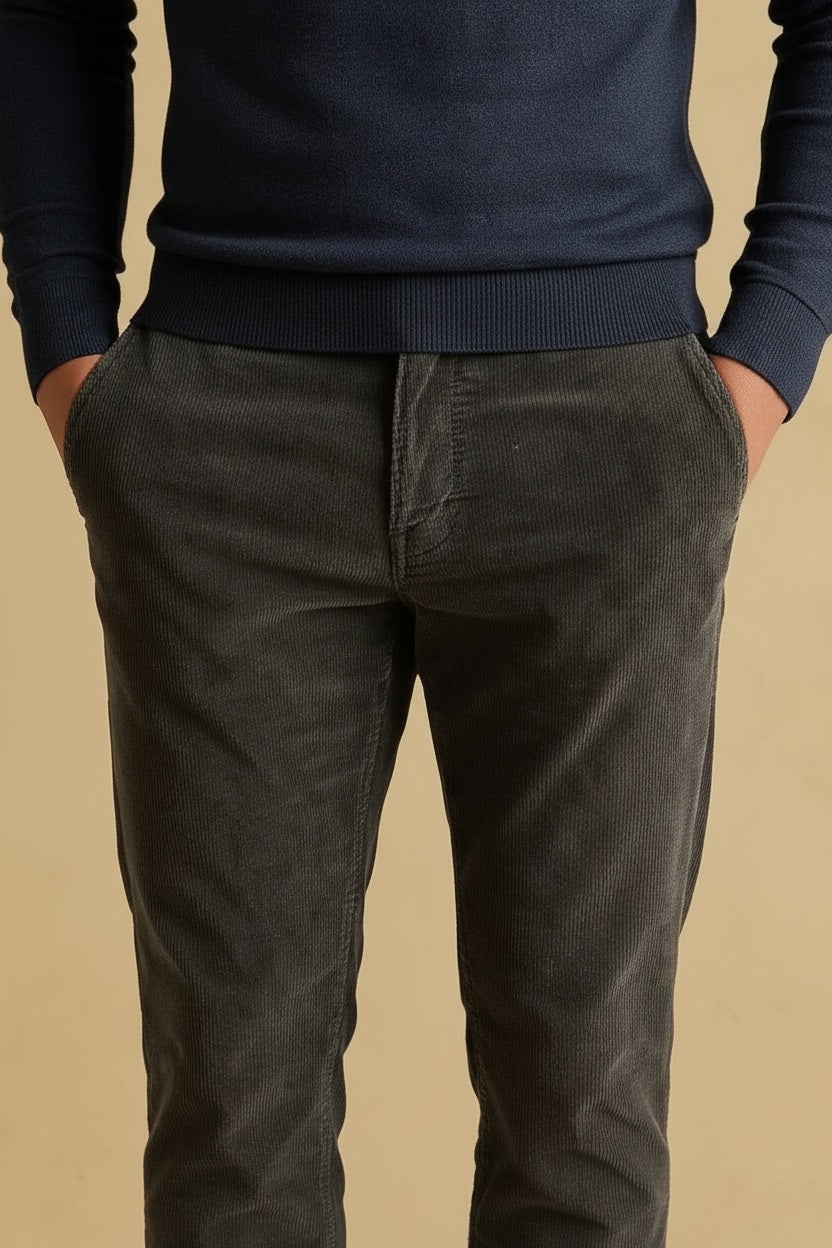 Men Trousers Solid Trousers
