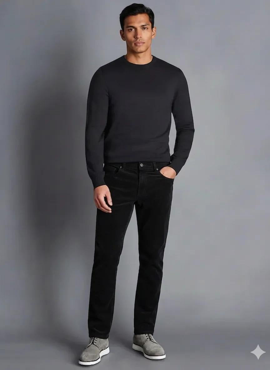 Men Solid Trousers