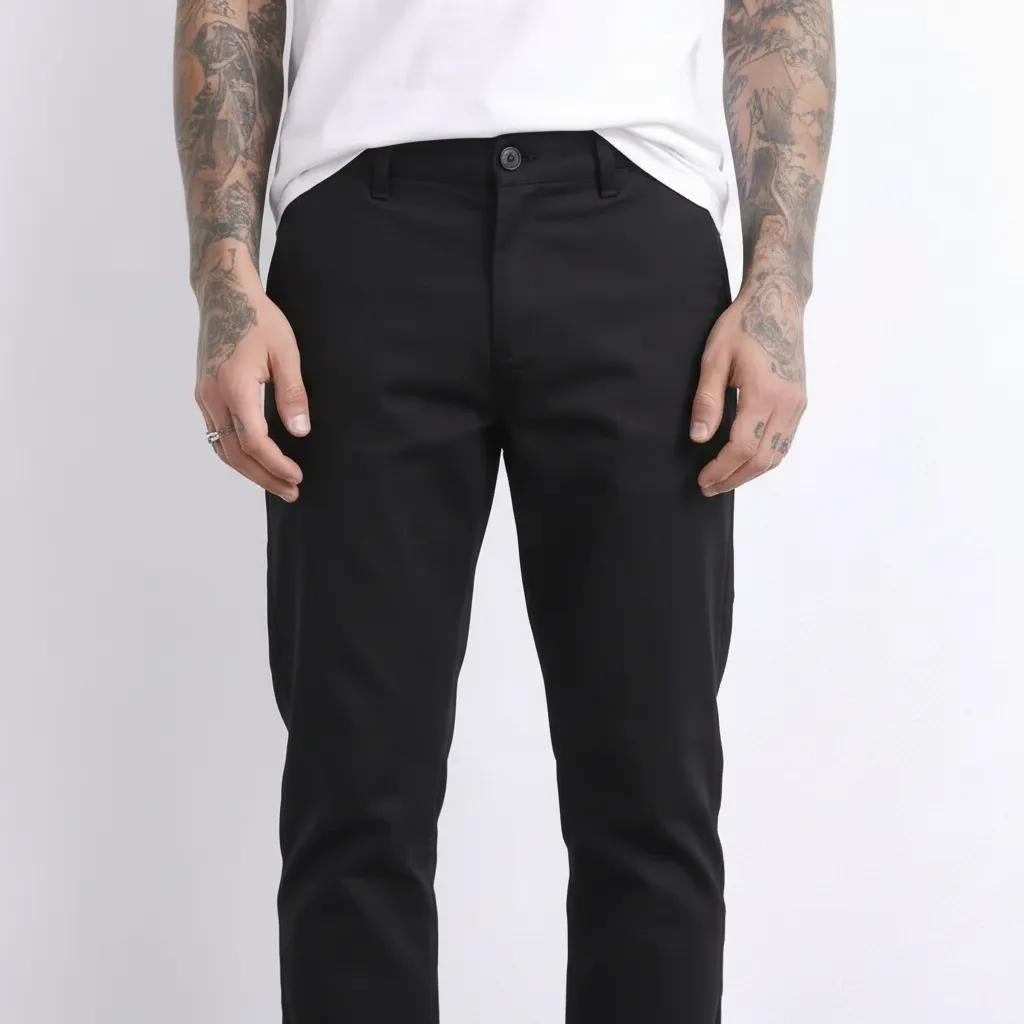 Octave Men Black Trousers