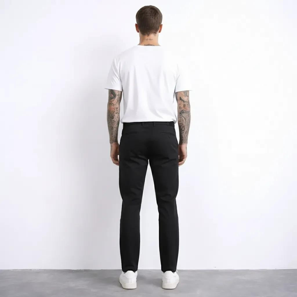 Octave Men Black Trousers